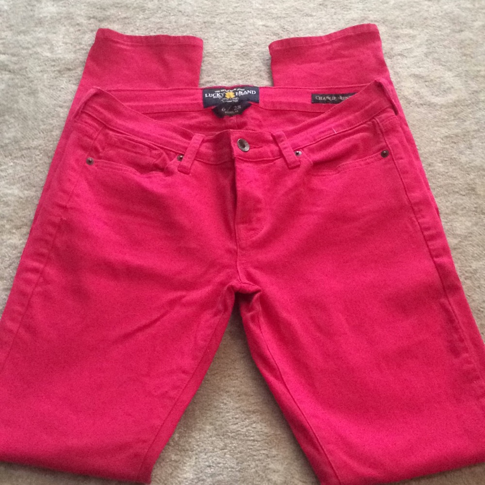 Lucky Brand Pink “Charlie” Skinny Jean